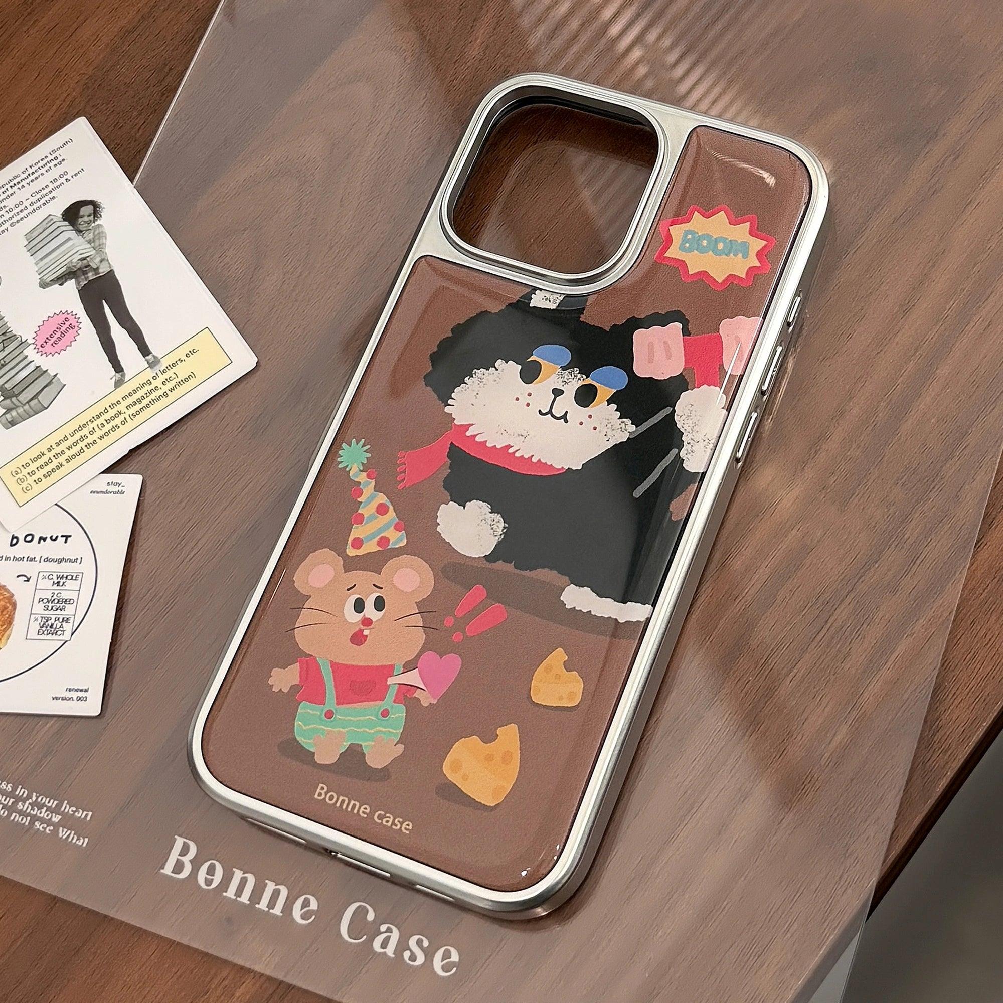 Black Cat Whack-a-Mouse - iPhone Case